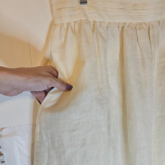 Vintage Doncaster linen floral embroidered skirt. Size 12 - Picture 8 of 8